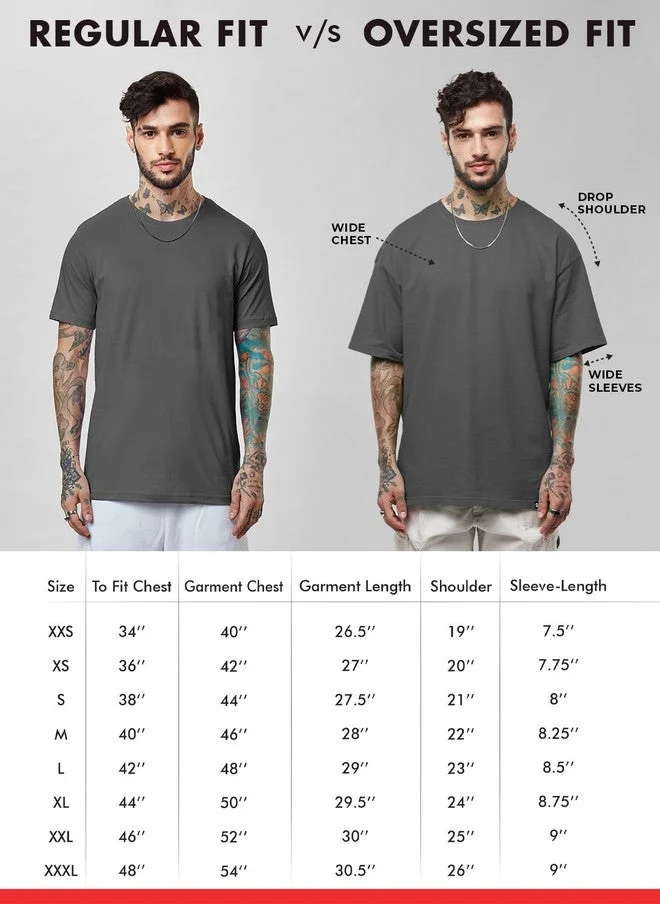The Souled Store  The Souled Store Men's Oversized Blue T-Shirt with Ghost Design  | Best Price UAE