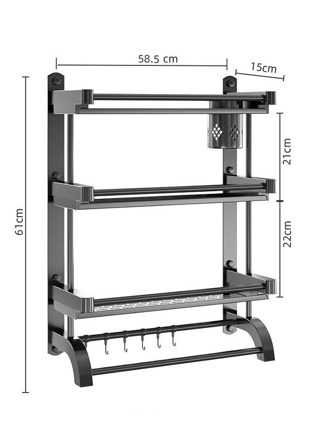XiuWoo - 3 Tier Wall Mounted Bathroom Rack with Towel Bar Shower Storage Organizer  Shelf - Image 1