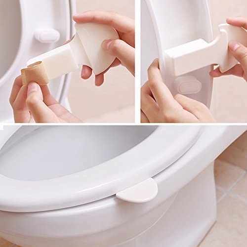 VANTIYAUS Toilet Cover Handle,(Pack of 2) Toilet Seat Pad Cover Lifter, Lift Raise Lower Lid the Clean Way - Avoid Touching - Self-adhesive Hygiene - Cleaner & Healthier - Image 2
