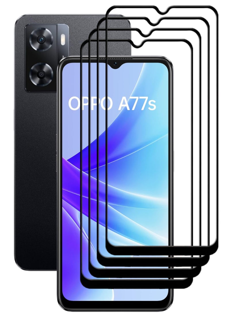 ACLIX 4 Pieces Antistatic ESD Dustproof Premium Quality High Definition Tempered Glass Screen Protector Designed For Oppo A77s - Image 1