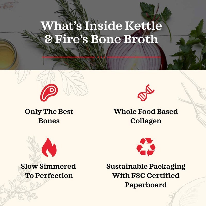 Kettle & Fire Kettle And Fire Broth Mushroom Chicken Bone, 16.9 OZ - Image 4