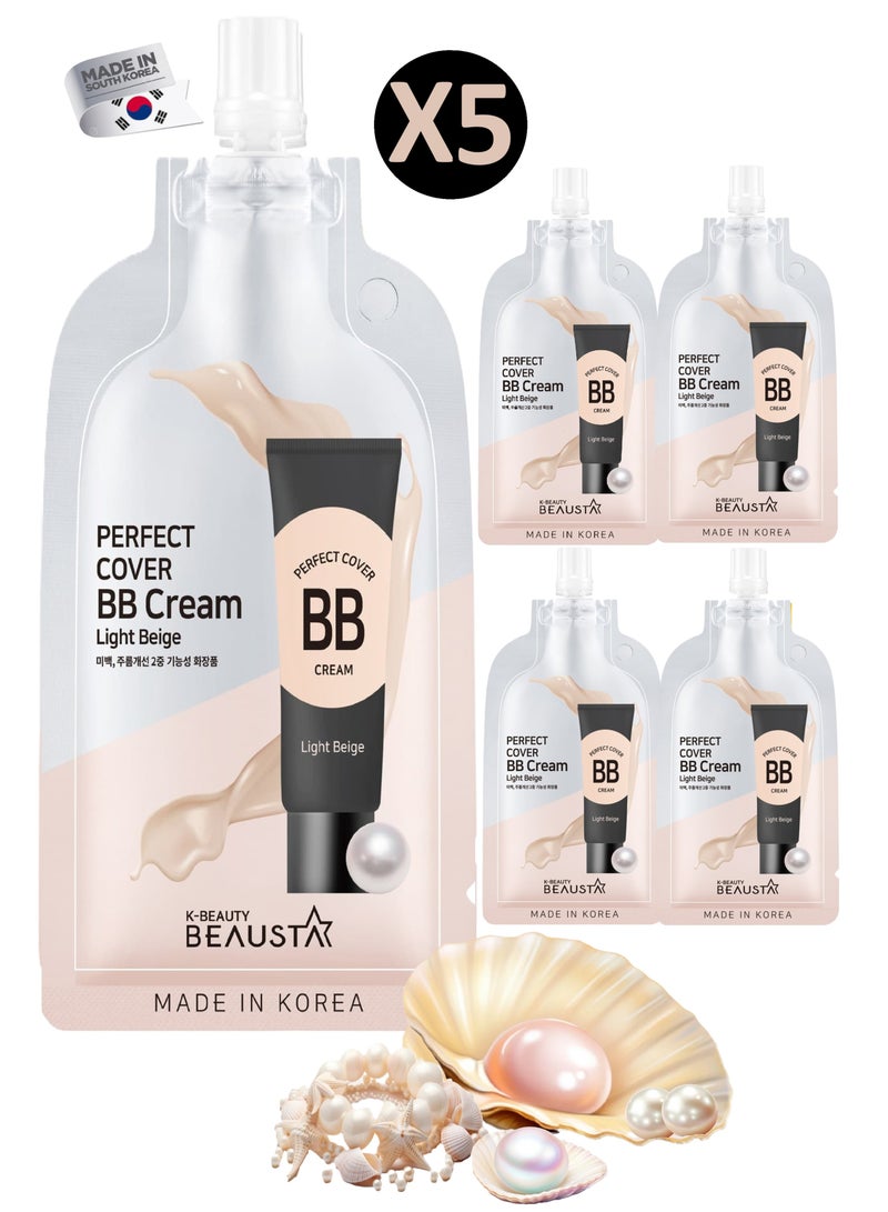 BEAUSTA Perfect Cover BB Cream for Masking Facial Skin Imperfections Blemish Remover 10m ( 5 Pack ) - Image 1