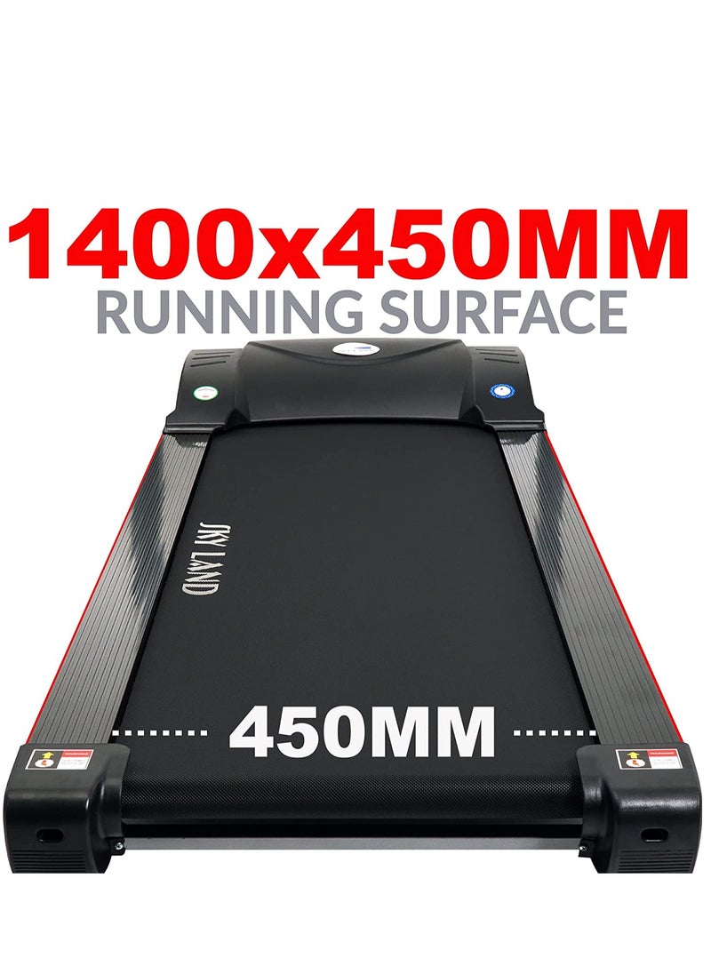 Sky Land - 6HP Treadmill with Manual Incline, Bluetooth Speaker, Hydraulic Assist & 25 Programs | Foldable Running Machine for Home Gym & Office – EM-1290, Black | جهاز السير المتحرك - Image 1