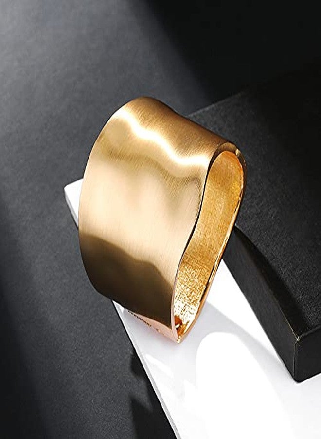 CSIYANJRY99 18K Gold Bracelets for Women Cuff Bangles Thick Gold Chunky Bangle Bracelet Big Wrist Cuff Wrap Bracelet for Women - Image 5