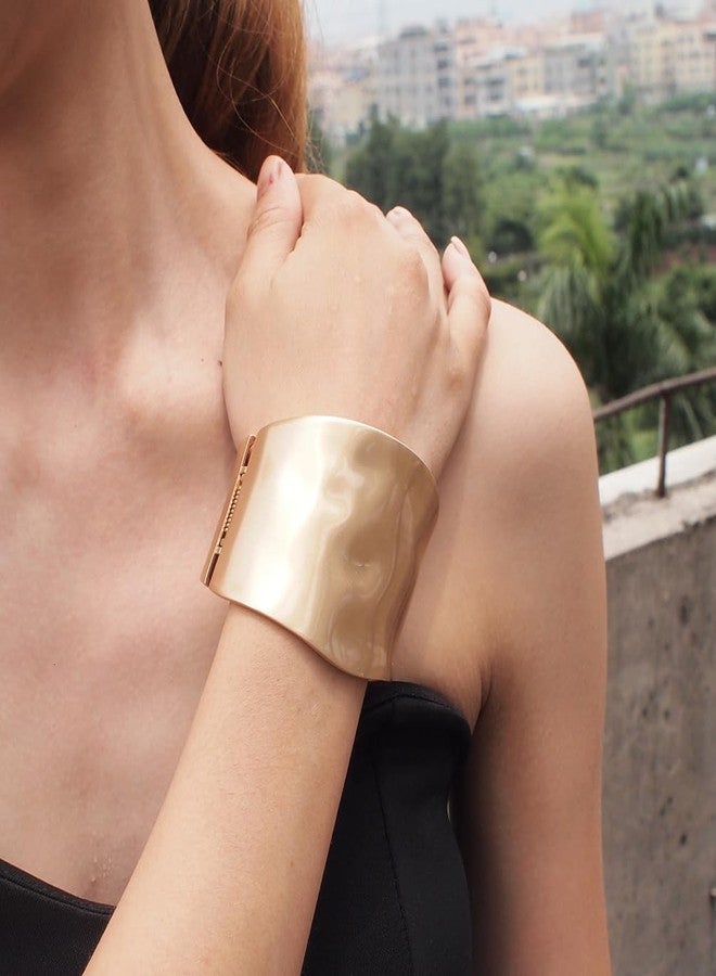 CSIYANJRY99 18K Gold Bracelets for Women Cuff Bangles Thick Gold Chunky Bangle Bracelet Big Wrist Cuff Wrap Bracelet for Women - Image 2