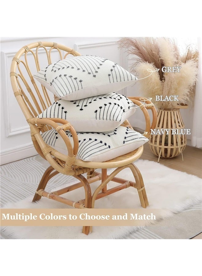 Generic Throw Pillow Covers Black and Cream White Pillow Covers 18X18 Set of 2 Farmhouse Decorative Pillow Covers for Couch Sofa - Image 5