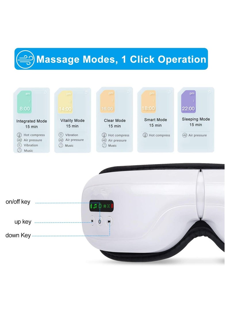 Generic Eye Massager with Heat, Portable Bluetooth Music Rechargeable Eye Heat Massager for Relieve Eye Strain  - Image 2