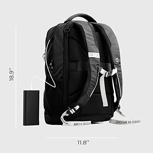 ARTIX® Waterproof Laptop Backpack for Men & Women | Large 17.3-inch Travel Backpack | Stylish & Durable Computer Bag for Business, Office & Work | Versatile Rucksack for Adults (Black/Grey) - Image 2