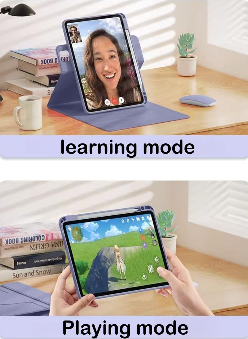 SOLARAE 360° Rotatable Magnetic Detachable Keyboard Case for iPad 10th Generation 2022 - Includes Pencil Holder, BT Keyboard, Compatible with iPad 10th Gen 10.9 inch - Lavender - Image 5