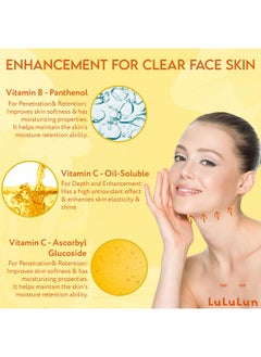 Lululun Hydra V Vitaminpacked Facial Sheet Mask 28 Sheets Hydrating Face Mask With Vitamin C & E Skincare Cotton Face Mask Facial Kit  - Image 4