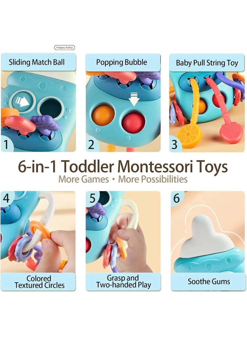 5-in-1 Sensory Toy for Babies - Montessori Baby Toy - Pull String Toy for Toddlers - Silicone Pull String Toy - Pop It Sensory Toy - Montessori Sensory Activity Toy - Baby Sensory Toy - Fine Motor Skills Toy - Educational Toy for Babies - Multi-Activity Baby Toy - Fidget Toy for Kids - Hand-Eye Coordination Toy - Toddler Activity Toy - Sensory Development Toy - Baby Travel Toy - Portable Baby Toy - Interactive Learning Toy - Baby Busy Toy - Silicone Educational Toy - Pull & Push Activity Toy - Baby Development Toy - Finger Training Toy - Tactile Sensory Toy - Toddler Learning Toy - Baby Activity Toy - Pop Bubble Toy - Sliding Ball Toy - Montessori Busy Cube - 5-in-1 Baby Activity Toy - Image 3