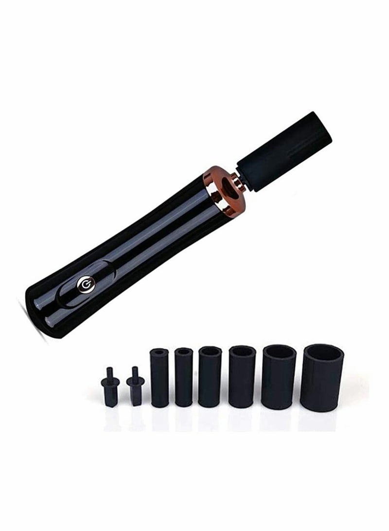 Electric Eyelash Glue Shaker with 2 Connectors & 6 Size Calibers for Even Mixing - Perfect for Eyelash Extensions (Black) - Image 1
