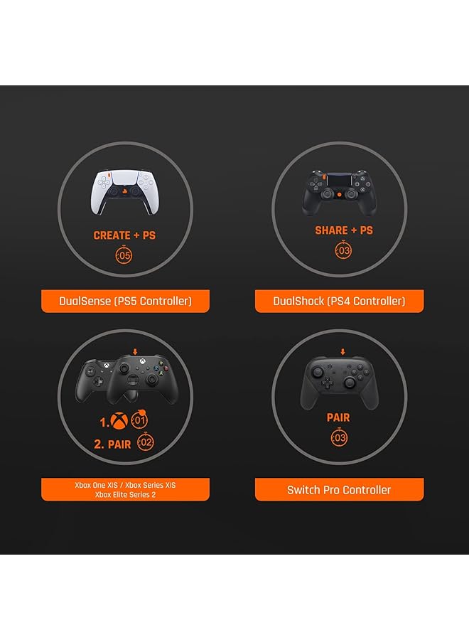 Controller Wireless Adapter For Switch Windows Ps4 With Controller Full Functions Support And Ultra Low Latency Compatible With Xbox Controller Switch Pro Ps4 Ps5 Controller