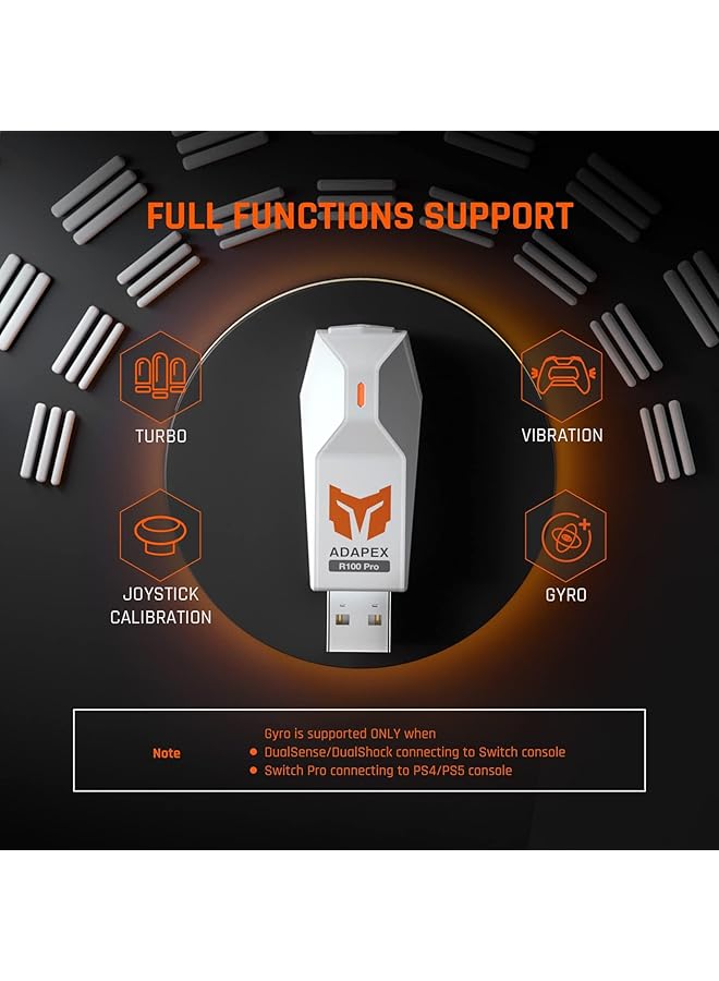 Controller Wireless Adapter For Switch Windows Ps4 With Controller Full Functions Support And Ultra Low Latency Compatible With Xbox Controller Switch Pro Ps4 Ps5 Controller