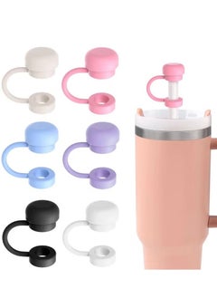 Straw Cover for Stanley Cup, 6Pcs 10MM Straw Covers Cap Toppers for Stanley Cup 40&30 Oz, Straw Tip Covers for Stanley Cups Accessories