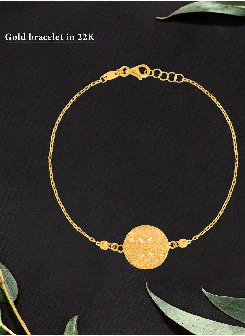 BAFLEH JEWELLERY - 22kt Gold Bracelet in a Beautiful Round Design - Image 1