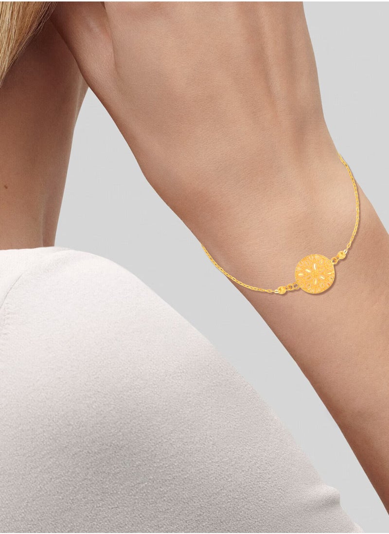 BAFLEH JEWELLERY - 22kt Gold Bracelet in a Beautiful Round Design - Image 1