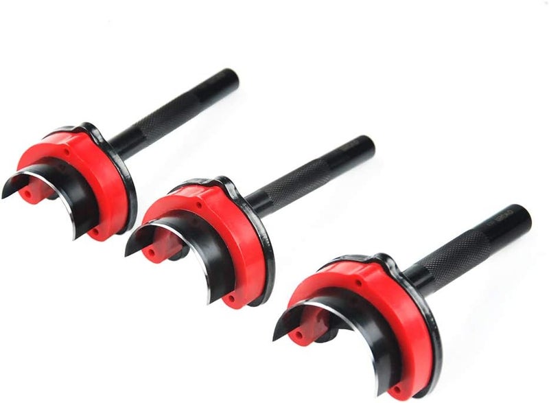OWDEN Design 3Pcs. Leather Belt end Cutter Punch Set,Half-Round Shaped,Strap Punch Tool Set,3 Sizes Leather Tool. - Image 1
