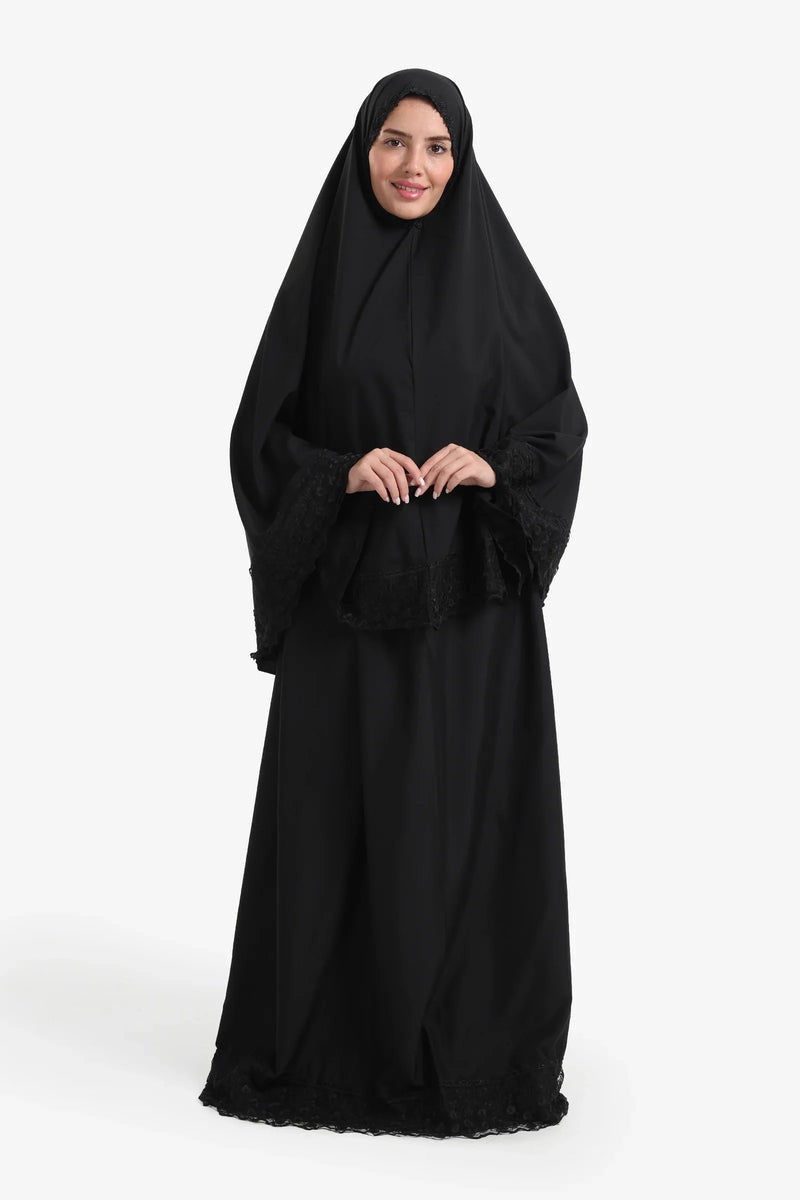 Carina Prayer Set with Lace Trim - Image 1