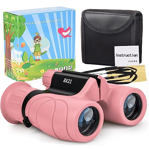 TEZILON Binoculars for Kids,Compact Kids Binoculars 8x21 High-Resolution for Bird Watching, Camping, Exploration, Hiking, Hunting, Sports Events and Safari Park Gifts for 3-12 Year Boys Girls - Image 1