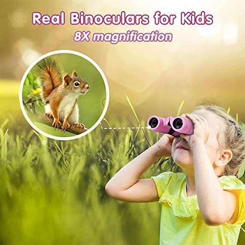 TEZILON Binoculars for Kids,Compact Kids Binoculars 8x21 High-Resolution for Bird Watching, Camping, Exploration, Hiking, Hunting, Sports Events and Safari Park Gifts for 3-12 Year Boys Girls - Image 3