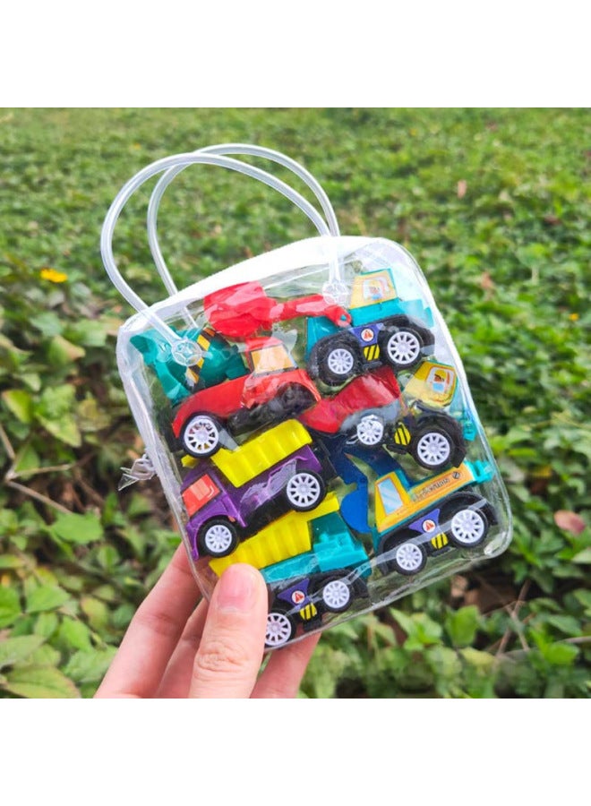 Cartoon Car Fire Truck Back Force Inertial Engineering Bag Toy Car Mini Cartoon Car Stall Toy Supply-Color:Fire Brigade-PVC Card Head Bag (the Whole Box From A Box Of 216 Bags) - Image 4