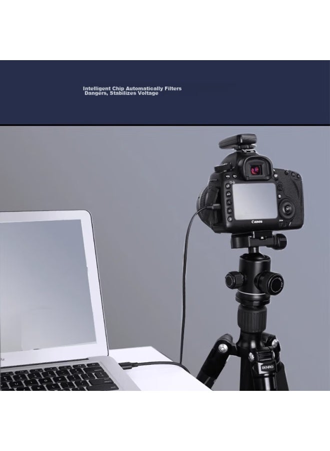 Ten Flashes كابل شحن لSony A6000، A5100، Nex-5t، A7 / Canon 850d، 90d، M5، M6 - Image 4