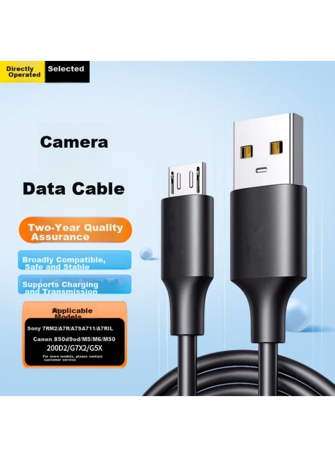 Ten Flashes كابل شحن لSony A6000، A5100، Nex-5t، A7 / Canon 850d، 90d، M5، M6 - Image 1