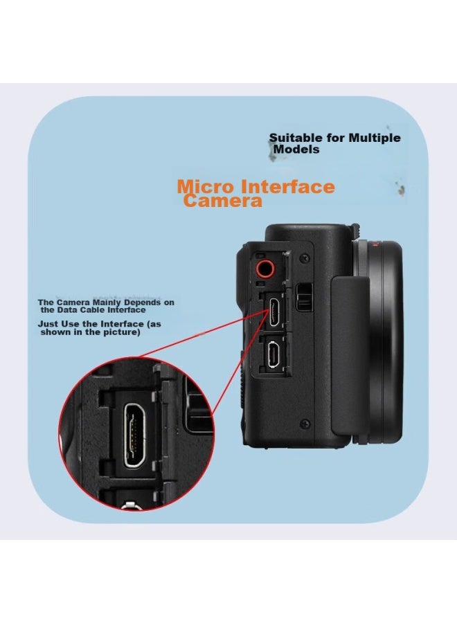 Ten Flashes كابل شحن لSony A6000، A5100، Nex-5t، A7 / Canon 850d، 90d، M5، M6 - Image 2