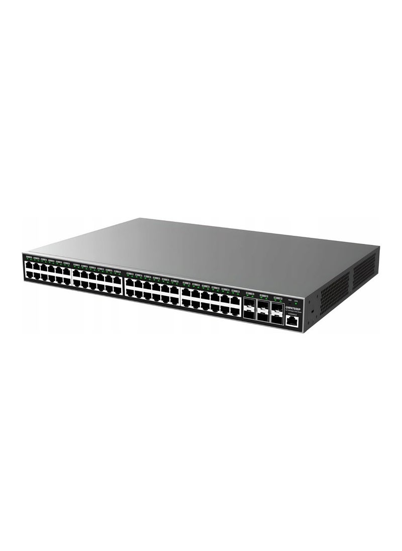 Grandstream - GRANDSTREAM GWN7806P Manageable Layer Switch (Layer) 2+ Rackable. Ports: 48x GbE RJ45 PoE 802.3 AF/at, 30W per Port, 360W Total Power - Image 1