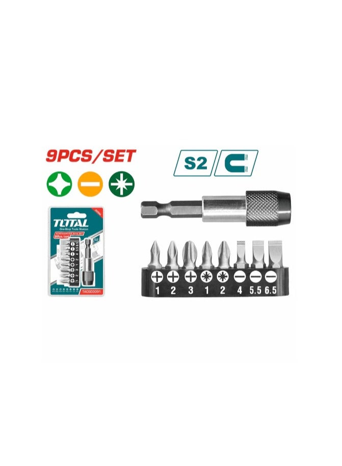طقم سن مفك 9 قطع - TACSD3091 - Total