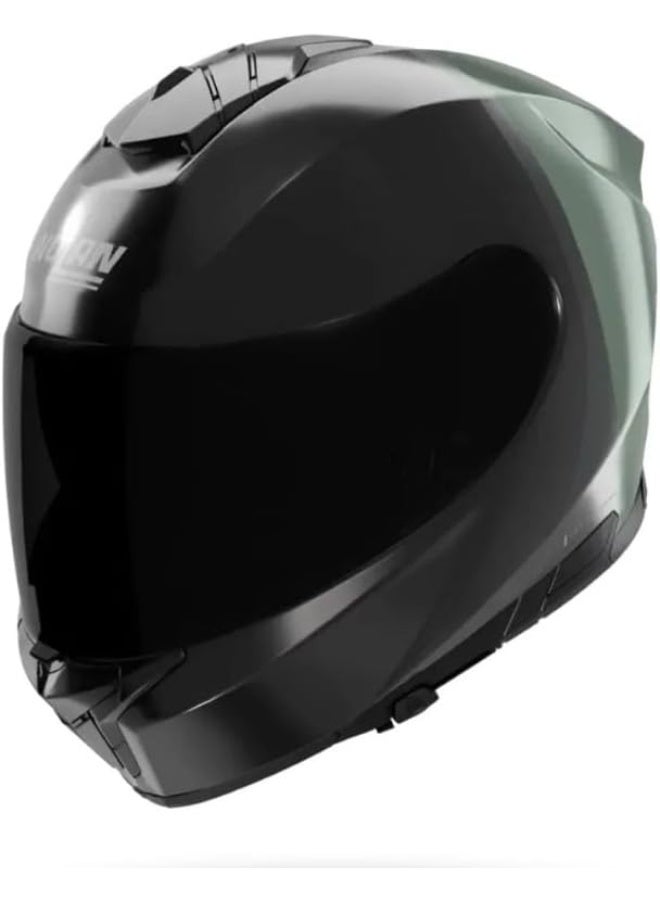 Nolan N80-8 VERNICIATURA SPECIALE BLACK/GREEN/GRAY GLOSSY Helmet - Image 2