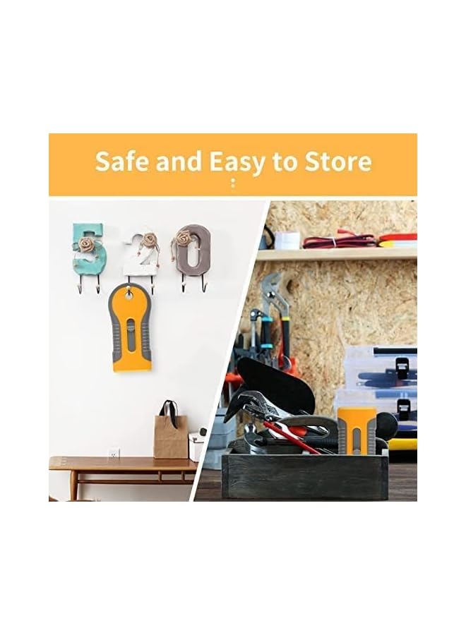 promass 1.5inch Razor Blade Scraper, Glass & Ceramic Hob Scraper Knife Cleaner, With 15 Replaceable Metal Blades, Metal Scraper Comfort Grip, Multi-Purpose Cleaner Scraper For Decals - Image 3