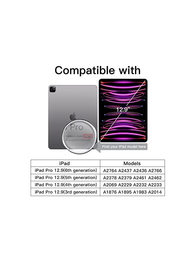 One Touch Screen Protector for iPad Pro 12.9-Inch (2022/2021/2020/2018 Model, 6th/5th/4th/3rd Generation), Tempered Glass Film with Auto-Alignment Frame, HD Clear