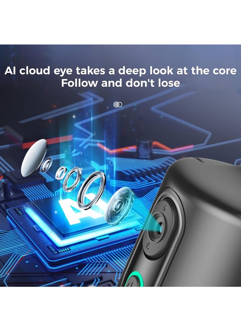 Auto Face Tracking Phone Holder,No App Required,360° Rotation Phone Camera Stand with Remote and Gesture Control,Smart Shooting Tripod for Vlog/TIK Tok Live Streaming YouTube Video Recording