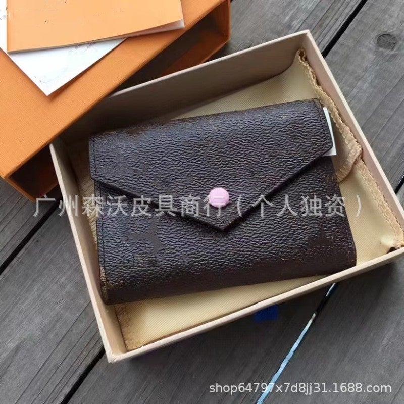 Ladies Classic Monogram Short Zip Wallet M62360 Pink