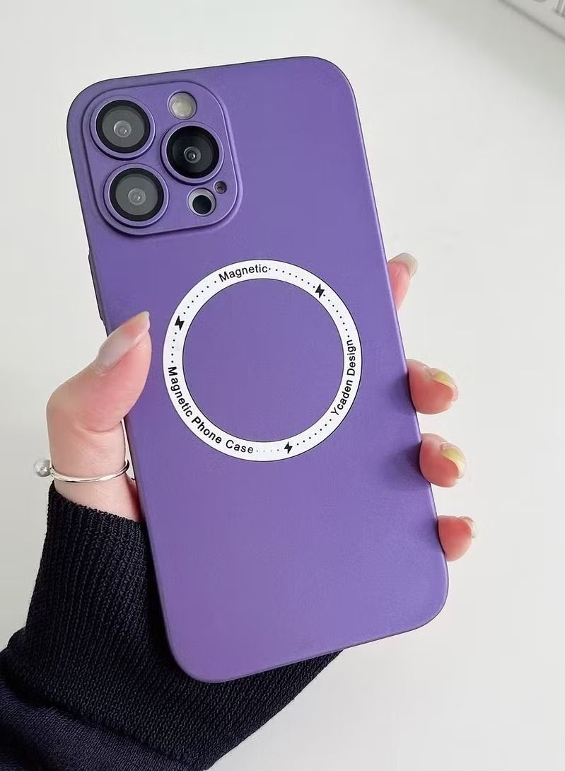 Zaboon Slim Case for iPhone 14 Pro Max Ultra Thin Slim Matte Magnetic Magsafe Wireless Charging Case for Apple iPhone 14 Pro Max 6.7 Purple - Image 2