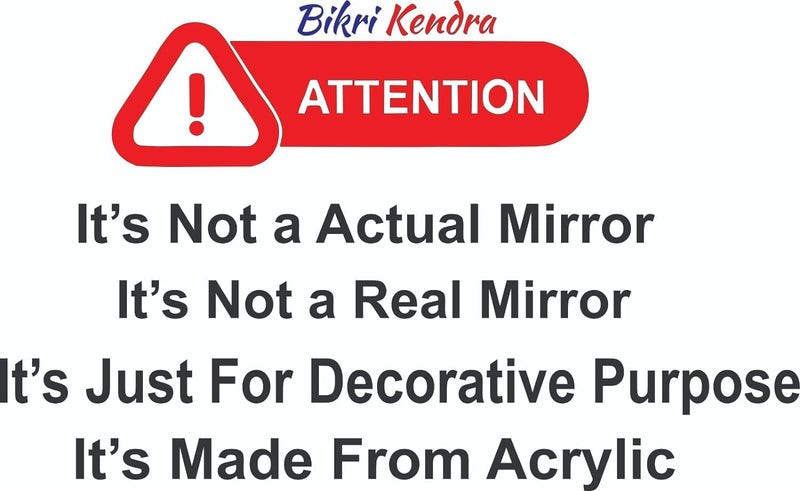 Bikri Kendra 20 Big Square Golden Mirror Stickers for Wall Acrylic Mirror Wall Sticker Wall Mirror Stickers Wall Stickers for Hall Room Bed Room Kitchen Non Glass - Image 2