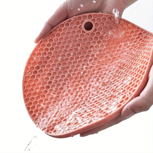 P-Plus International Silicone Trivets for Hot Pots and Pans, Flexible Multipurpose Pot Holders, Heat Resistant Trivets for Hot Dishes, Soft Non-Slip Silicone Mat for Kitchen Counter(Brown, Pack of 4) - Image 4