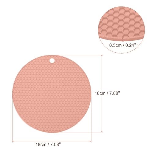 P-Plus International Silicone Trivets for Hot Pots and Pans, Flexible Multipurpose Pot Holders, Heat Resistant Trivets for Hot Dishes, Soft Non-Slip Silicone Mat for Kitchen Counter(Brown, Pack of 4) - Image 2