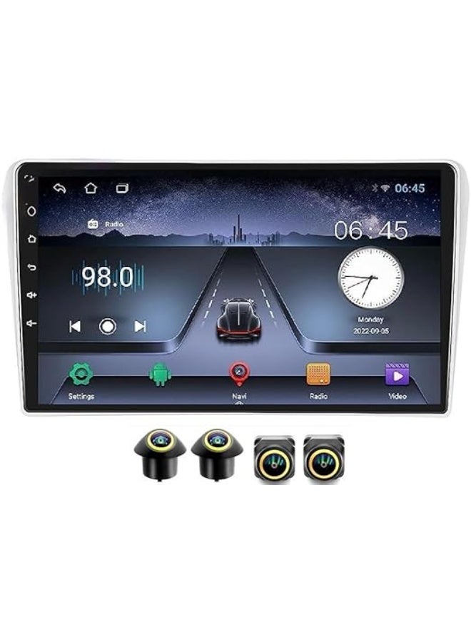 SHEZA STAR Android Car Stereo for Toyota Avensis 2003-2009 4GB RAM 64GB ROM Support Carplay, M-Link Wi-Fi BT, Radio GPS, 9 Inch IPS.QLED, interface, Screen with 360D Camera Included - Image 1