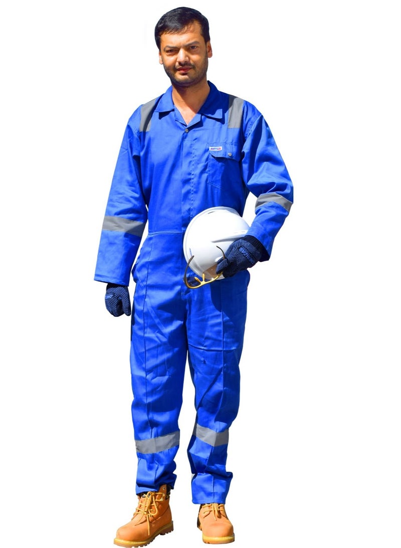 Ameriza Chief Safety Coverall with Reflective Tapes Petrol Blue, 195gsm