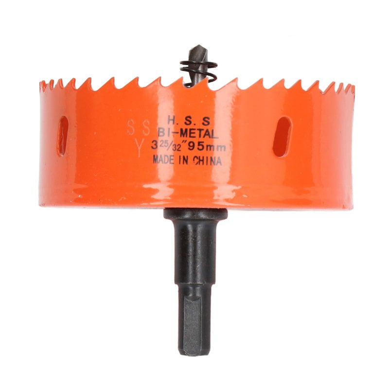 SSY Hole Saw 95mm High Speed Steel Large Hole Cutting - Fast Chip Evacuation Bimetal Hole Saw for Soft Metal Wood Plastic - Image 2