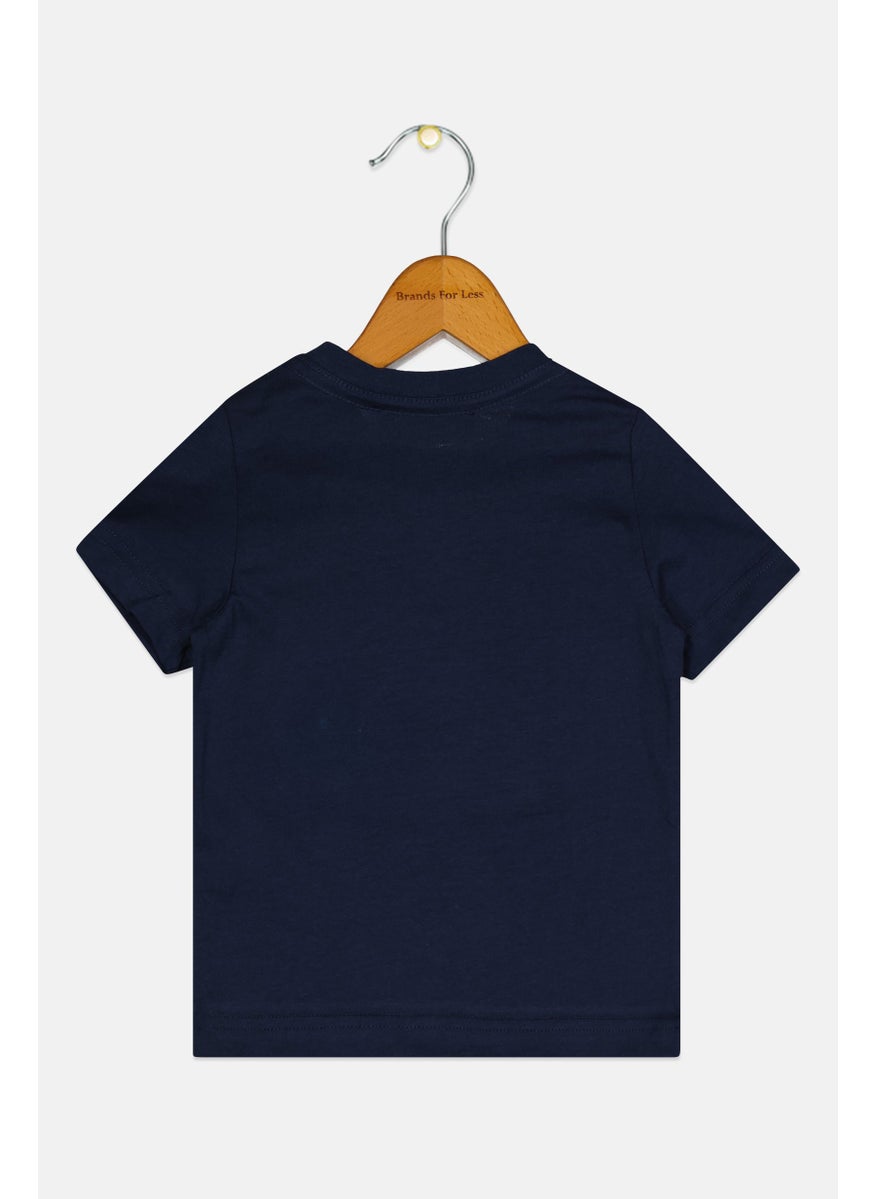DSQUARED2 Toddlers Boy Crew Neck Short Sleeves Brand Logo T-Shirt, Navy  - Image 2