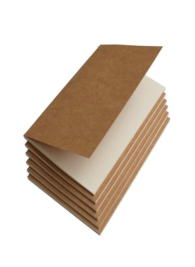 INNAXA A5 Kraft Book Pack Of 6 (Brown Pack Of 6), 64 Pages - Image 1