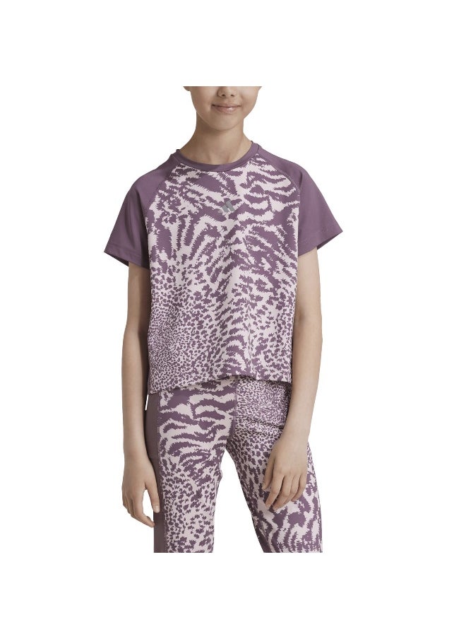 Adidas - adidas Jg Pri Tee Pink Training T-Shirts 5-6Y - Image 1