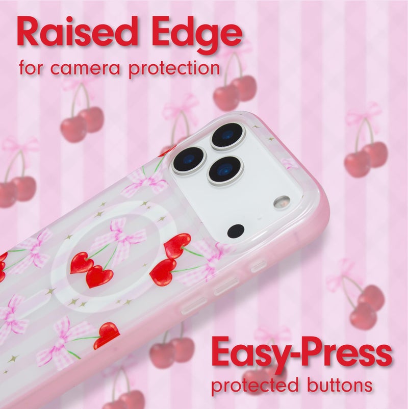 Sonix Case for iPhone 17 Pro Max | Compatible with MagSafe | 10ft Drop Tested | Coquette Cherries - Image 5