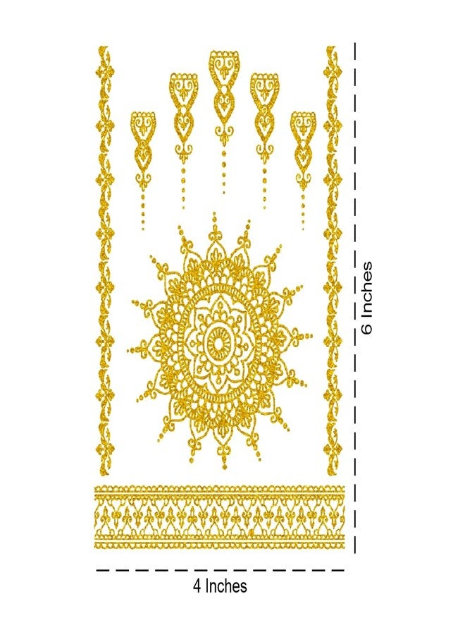 VANVATI Flower & Bracelet With Mandala Design & Simple Mehndi Sticker For Girls & Women - Image 3
