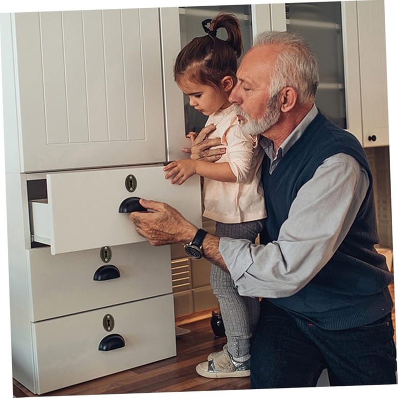 Antique Keyhole Insert Plates 24Pcs Vintage Covers For Dresser Cabinet Furniture Protection - Image 5