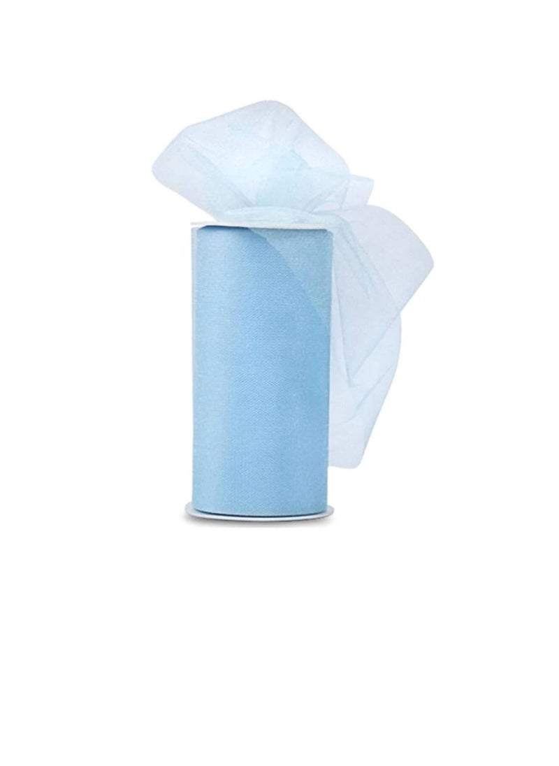 Expo Expo Shiny Tulle 6 inch x 24 yard Spool Baby Blue  - Image 3